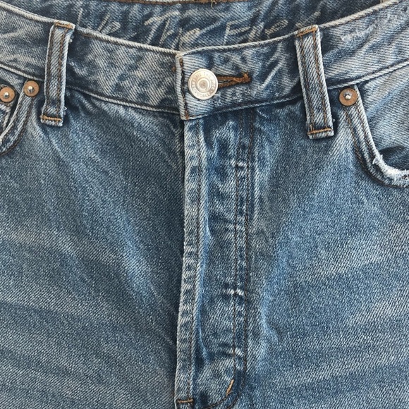 Free People High Rise Straight Leg Cropped Jeans Size 27 - Picture 6 of 10